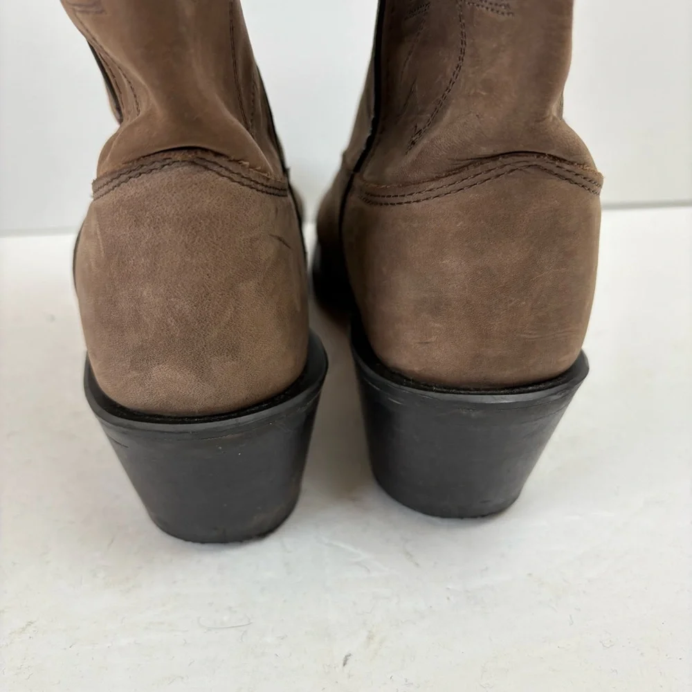CODY JAMES BOYS' BROWN TAUPE WESTERN BOOTS Nubuck Leather B8151 4D